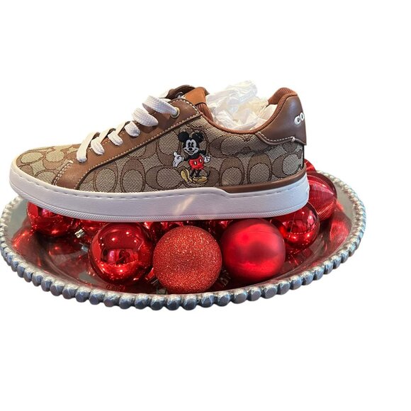 Disney X Coach Clip Low Top Sneaker In Signature Jacquard With Mickey Mouse - Picture 2 of 4